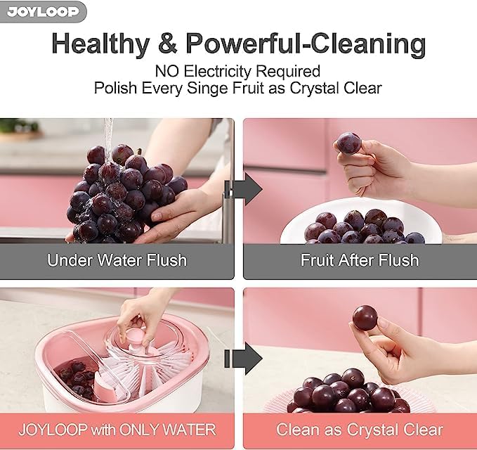 Manual Fruit & Vegetable Washer Bowl | Crystal-Clear Fruit Washing Basket