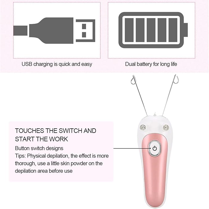 Electric Facial Hair Threading Remover for Women