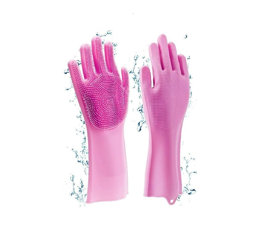 Reusable Silicone Dishwashing Gloves | Multi-Purpose Cleaning
