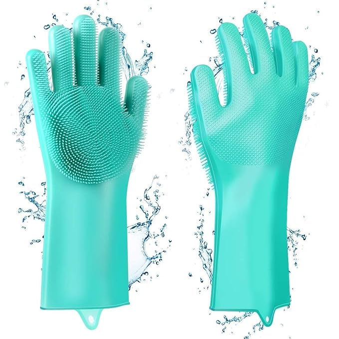 Reusable Silicone Dishwashing Gloves | Multi-Purpose Cleaning