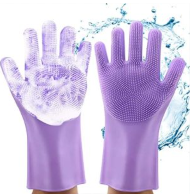 Reusable Silicone Dishwashing Gloves | Multi-Purpose Cleaning