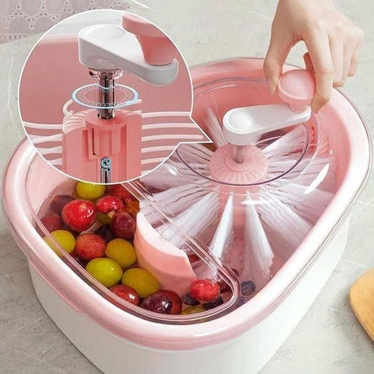 Manual Fruit & Vegetable Washer Bowl | Crystal-Clear Fruit Washing Basket
