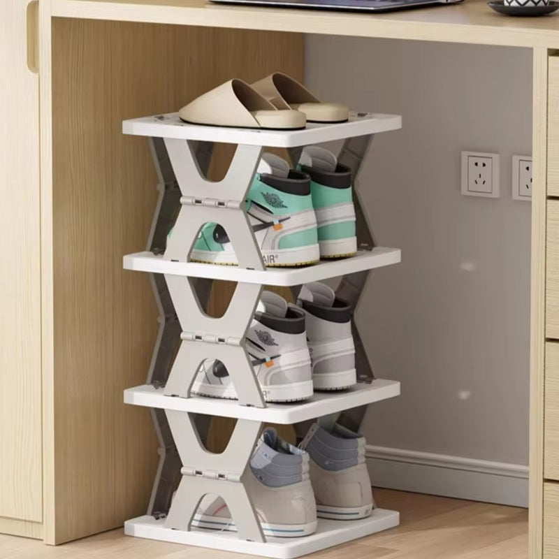 Multi-Layer Plastic Shoe Storage Shelf for Home