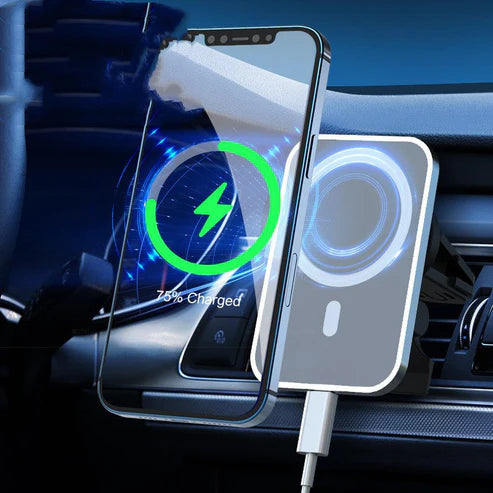 Magnetic Car Wireless Charger 15W | Fast Charging Car Phone Holder
